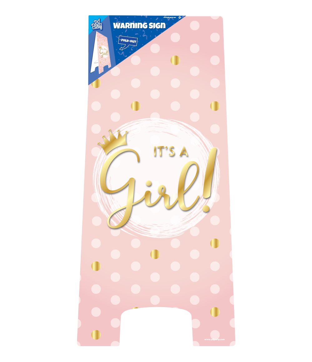 Panneau Rose - It's a Girl - Rose