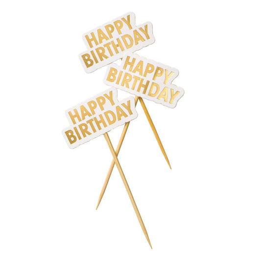 Cake Toppers Cupcakes - Happy Birthday - Set de 10